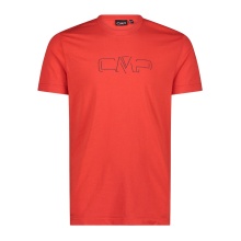 CMP Freizeit-Wander-Tshirt Logo Print (Baumwolle) rot Herren